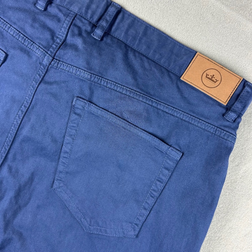 Peter Millar Pants Mens 38x33 Blue Cotton Modal Stretch 5-Pocket ME0B39